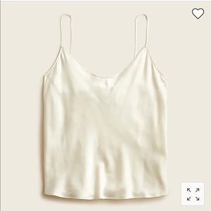 J. Crew | Washable WHITE silk charmeuse camisole top